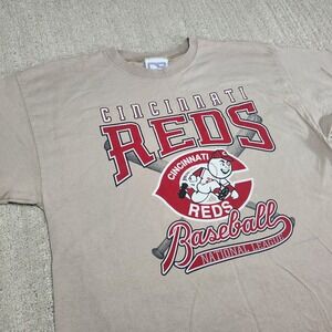Vintage Cincinnati Reds Shirt Men Large 90s Single Stitch MLB Baseball USA